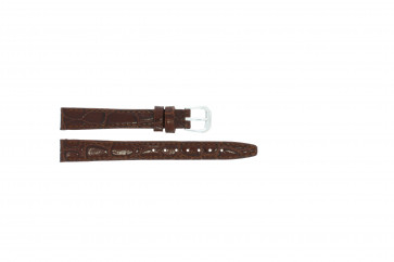 Correa de reloj de cuero croco barnizada marrón 14mm 082